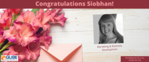 Congratulations Siobhan Leese - 1 year with Qube!